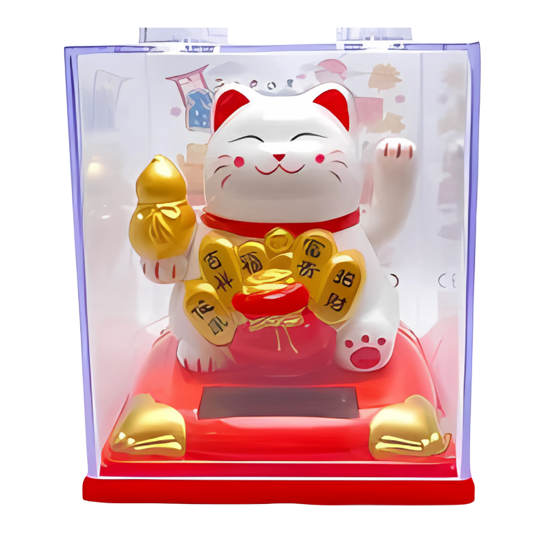 Gato da Sorte Maneki Neko Movido a Energia Solar - Imagem 2
